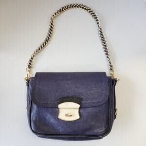 Corello Women's Navy Blue Small Crossbody Leather